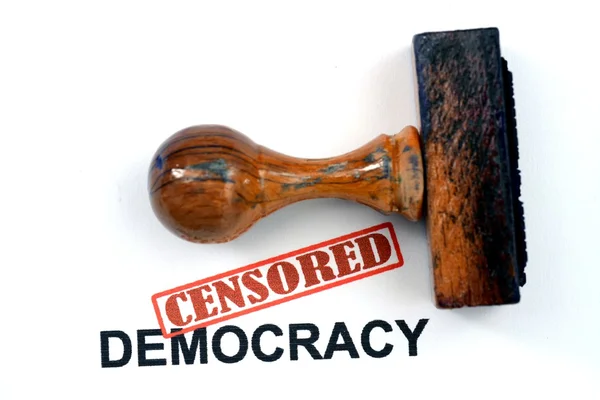 Censurerade demokrati — Stockfoto