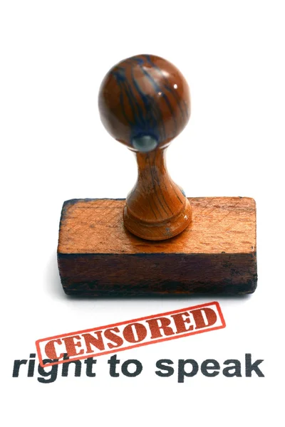 Censored right to speak — Stock Photo, Image