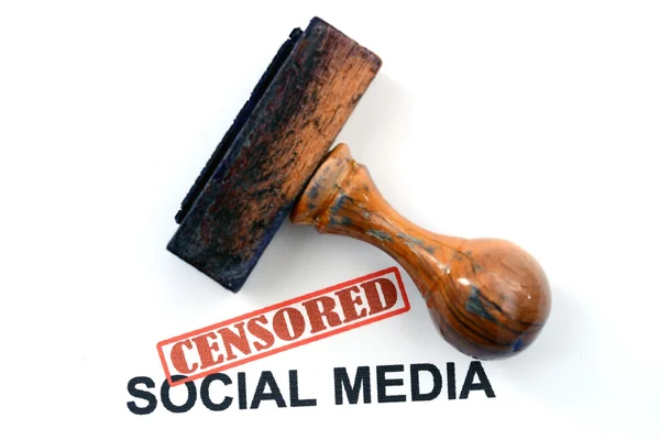 Censored social media — Stock Photo, Image