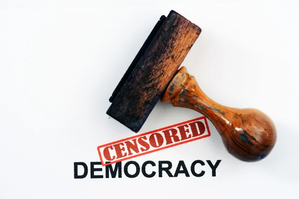 Censored democracy — Stock Photo, Image