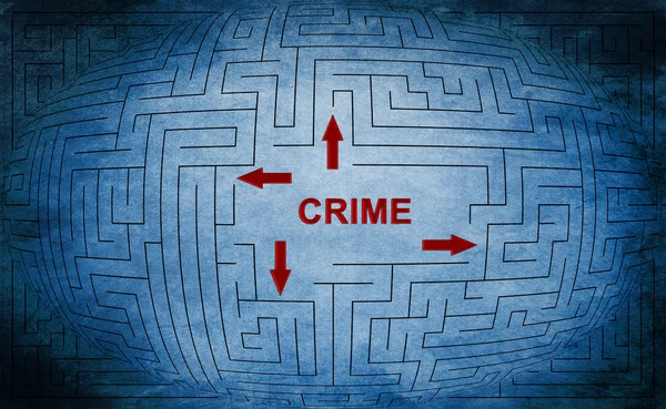 Crime maze concept — Stock Photo, Image