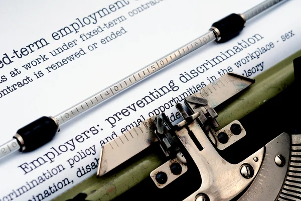 Werkgevers voorkoming van discriminatie — Stockfoto