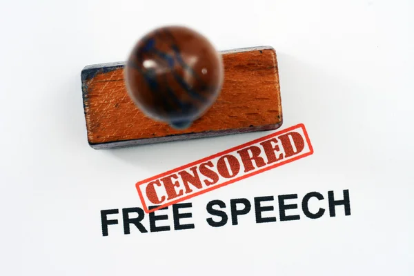 Svoboda projevu cenzurováno — Stock fotografie