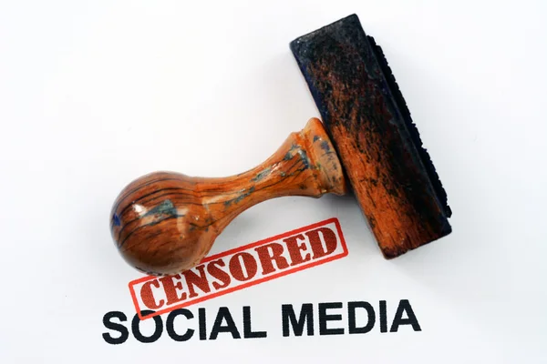 Censored social media — Stock Photo, Image