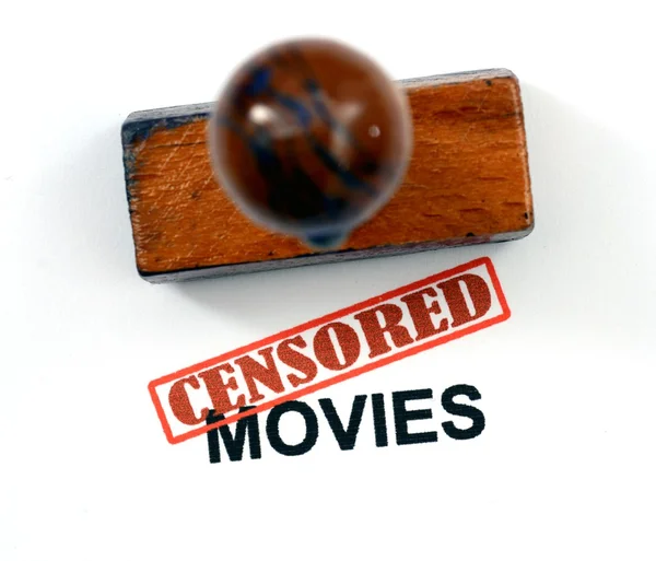 Censurerade filmer — Stockfoto