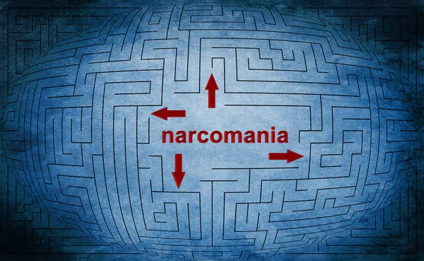 Concept de labyrinthe narcomanie — Photo