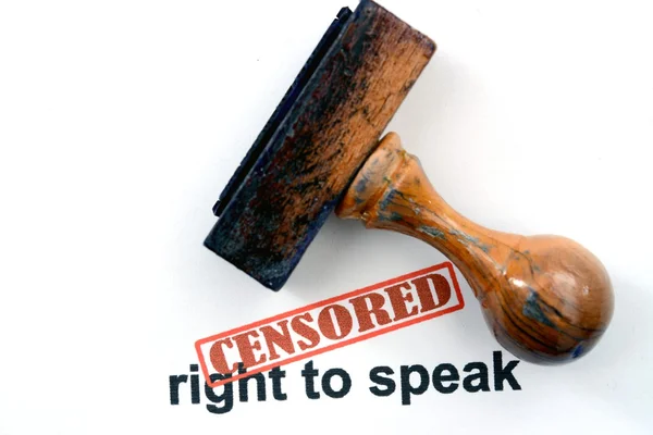 Cenzurované právo mluvit — Stock fotografie