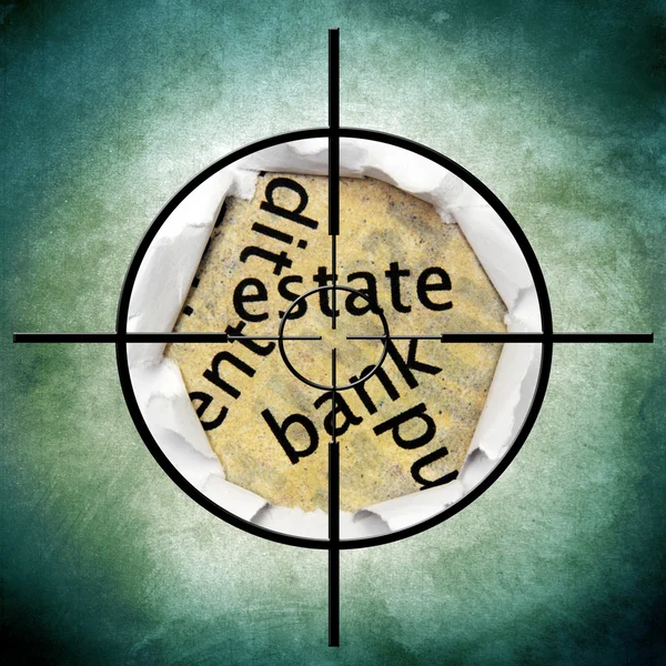 Estate bank target — Stock Photo, Image