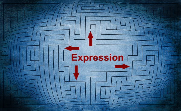 Expression maze concept — Stock Photo, Image