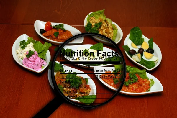 Fakten zur Ernährung — Stockfoto