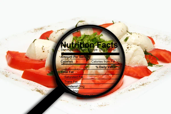 Tomato nutrition facts — Stock Photo, Image