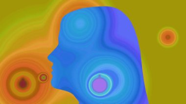 Gerçeküstü Renkli Kadın Portresi