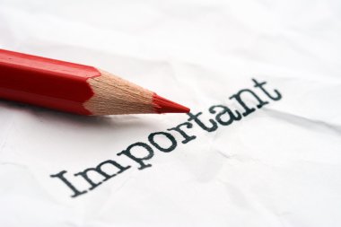 önemli metin üzerinde kalem