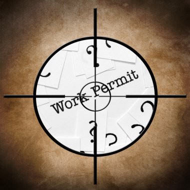 Work permit target clipart