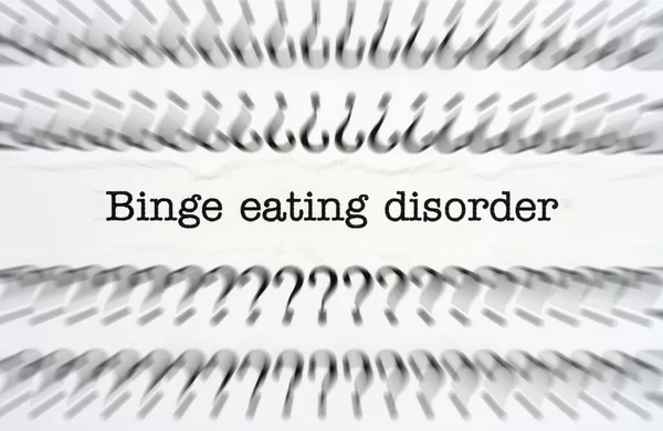 Binge eating disorder — Stockfoto