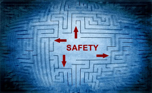 Safety maze concept — Stock Photo, Image