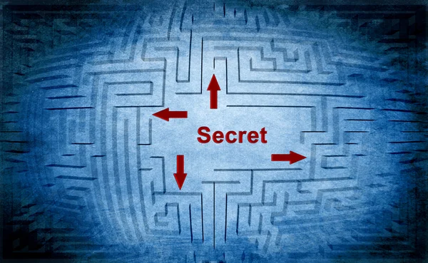Concetto labirinto segreto — Foto Stock