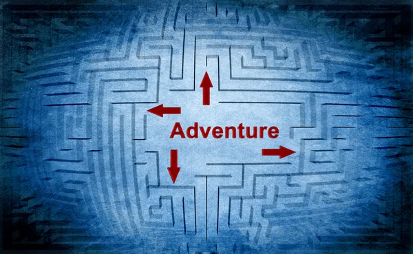 Konzept des Abenteuerlabyrinths — Stockfoto