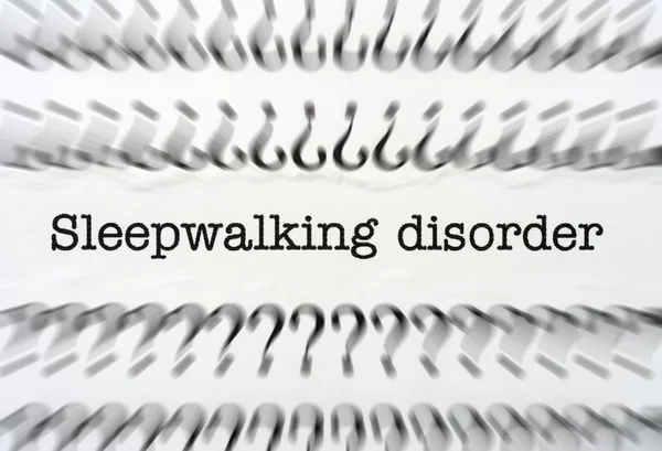 Sleepwalking disorder words — Stock Photo, Image