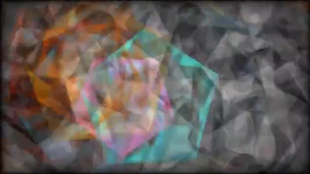 Cubes and triangles hand draw digital art animation — Stock Video