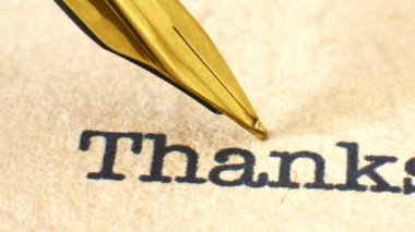 Dolma kalemi teşekkür metninde kullanılacak şekilde kapat