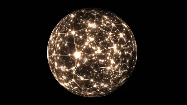Abstrakt Plexus Technology Science Rotating Sphere Concept — Stock fotografie