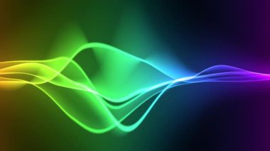 Dalga çizgisi akan gökkuşağı rengi