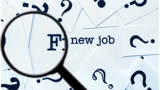 Encontrar novo conceito de busca de emprego — Vídeo de Stock