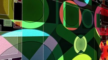 Küpler ve üçgenler dijital sanat oyuncağı görüntüsü