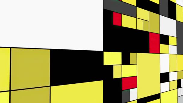 Красочные прямоугольники в стиле мондриан — стоковое видео