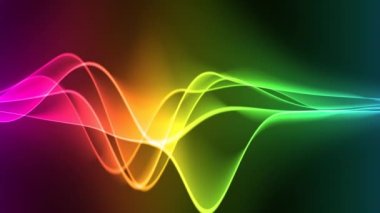 Dalga çizgisi akan gökkuşağı rengi