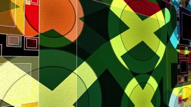 Küpler ve üçgenler dijital sanat oyuncağı görüntüsü