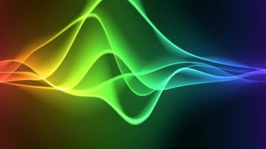 Dalga çizgisi akan gökkuşağı rengi