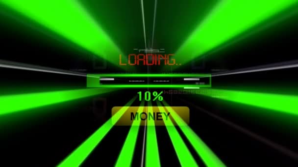 Ekranda para yükleme süreci çubuğu — Stok video