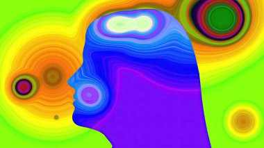 Gerçeküstü Renkli Kadın Portresi