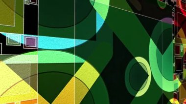 Küpler ve üçgenler dijital sanat oyuncağı görüntüsü