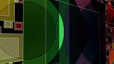 Küpler ve üçgenler dijital sanat oyuncağı görüntüsü