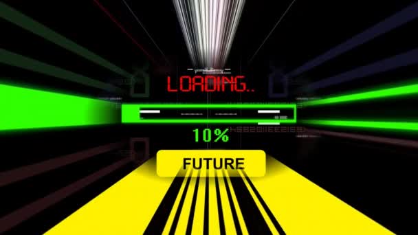 Future loading progress bar on the screen — Stockvideo
