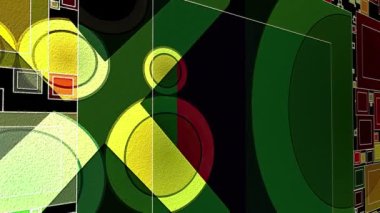 Küpler ve üçgenler dijital sanat oyuncağı görüntüsü