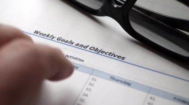 Finger tapping on goals and objectives