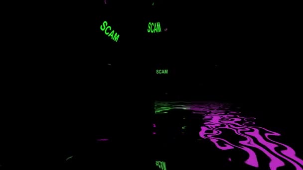 물 속에서 반사되는 스캐너 문자 — 비디오