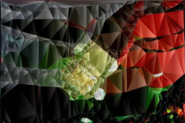 Geometrik Şekiller Elementlerle Yapılan Soyut Kompozisyonun Sanat Eseri Dijital Sanat — Stok fotoğraf