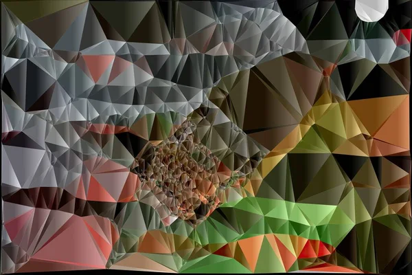 Geometrik Şekiller Elementlerle Yapılan Soyut Kompozisyonun Sanat Eseri Dijital Sanat — Stok fotoğraf