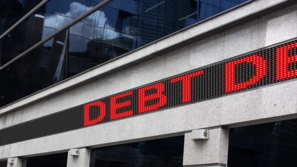 Debito debacle in Cina stock ticker — Video Stock