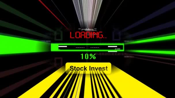 Stock invest ładowanie paska postępu na ekranie — Wideo stockowe