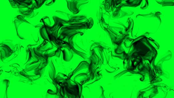 녹색 화면 에서의 검은 연기 — 비디오