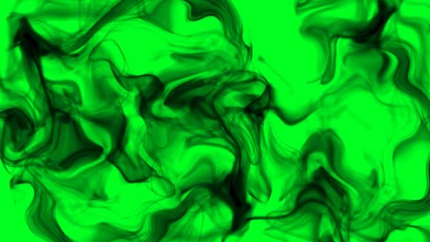 Humo negro en pantalla verde — Vídeos de Stock