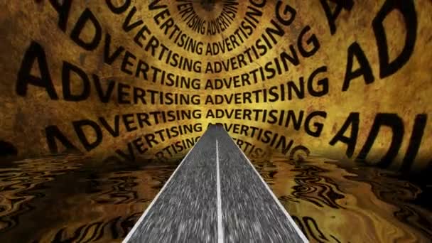 Rijden naar de wereld van de reclame — Stockvideo
