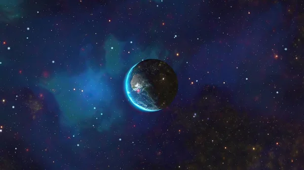 Föld Bolygó Űrből Nézve — Stock Fotó