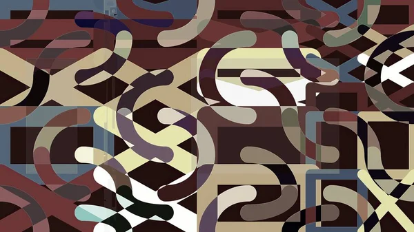 Obra Arte Composição Abstrata Feita Com Formas Geométricas Elementos — Fotografia de Stock